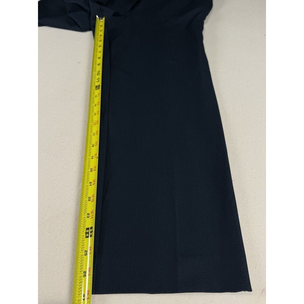 Ann Taylor Factory Dress Pants Womens 16 Navy Blue Straight Leg Career Workwear - Picture 9 of 13